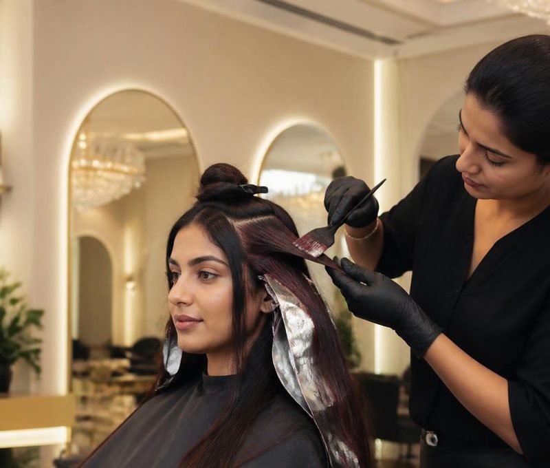 Hair colour service at THE HBM